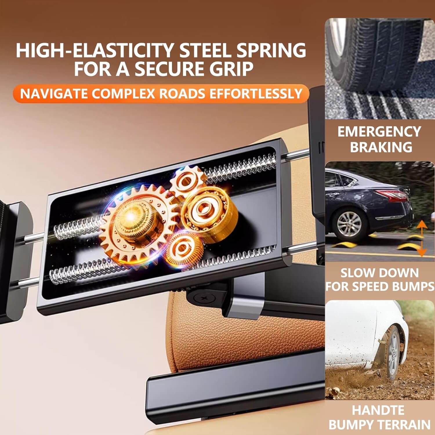 Car Headrest Holder for Tablets & phones,Backseat  Mount