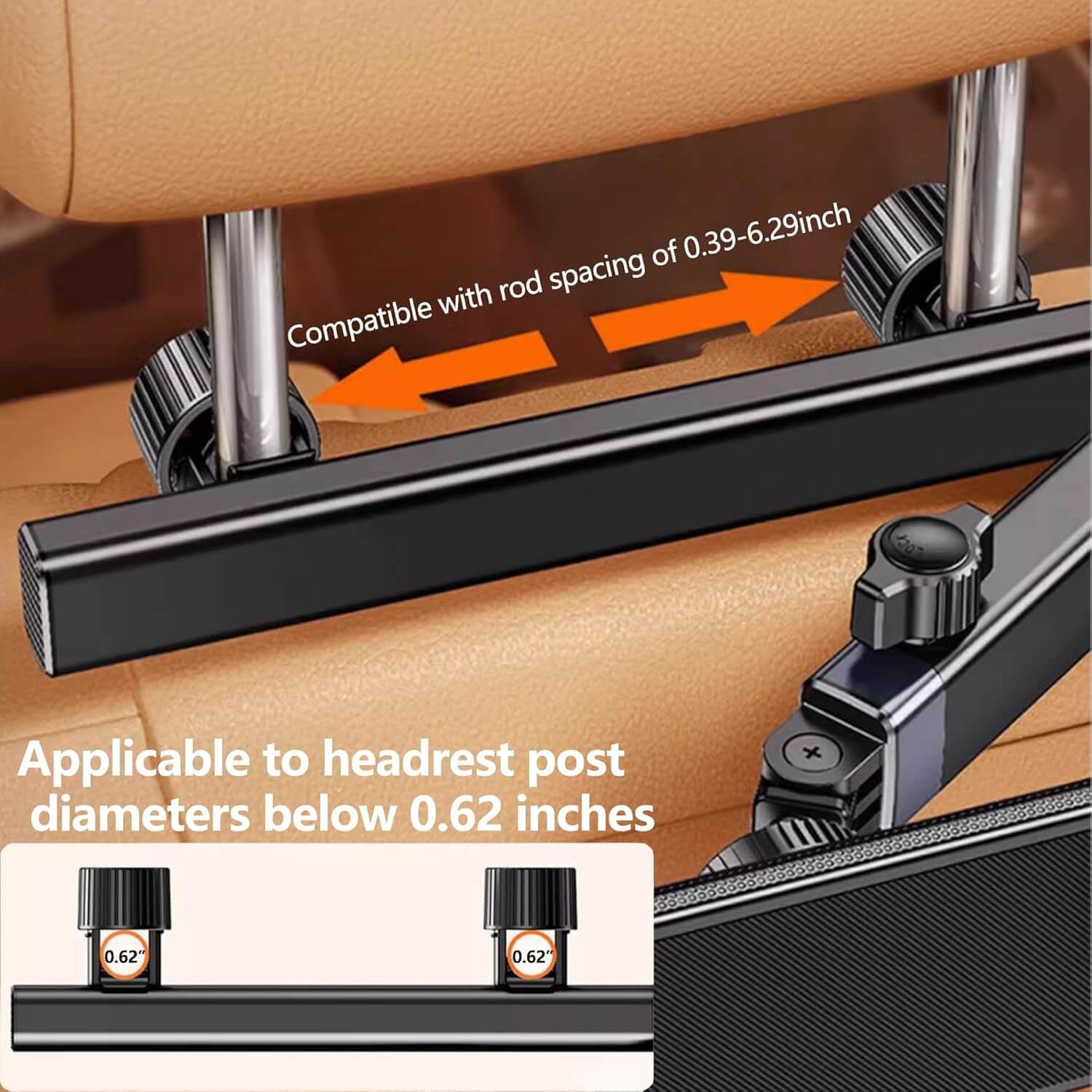 Car Headrest Holder for Tablets & phones,Backseat  Mount