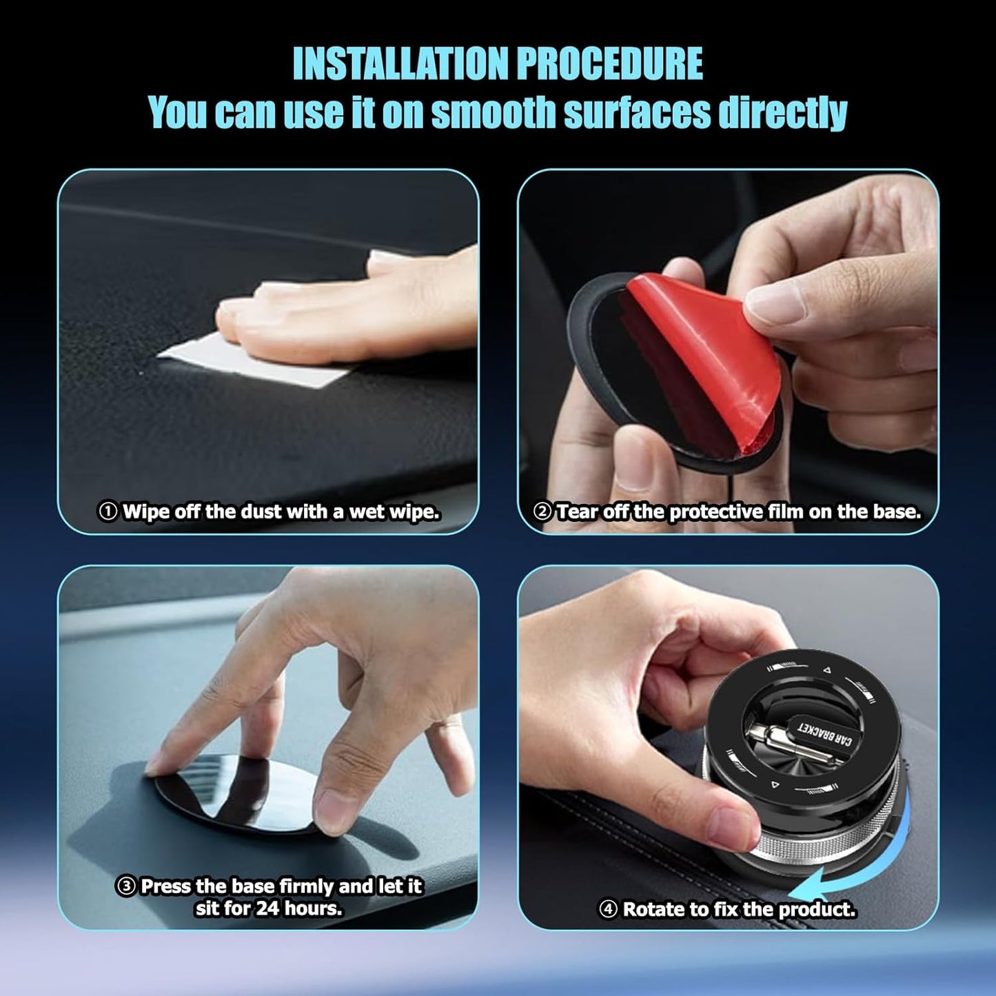 Car Phone Holder With Vacuum Magnetic